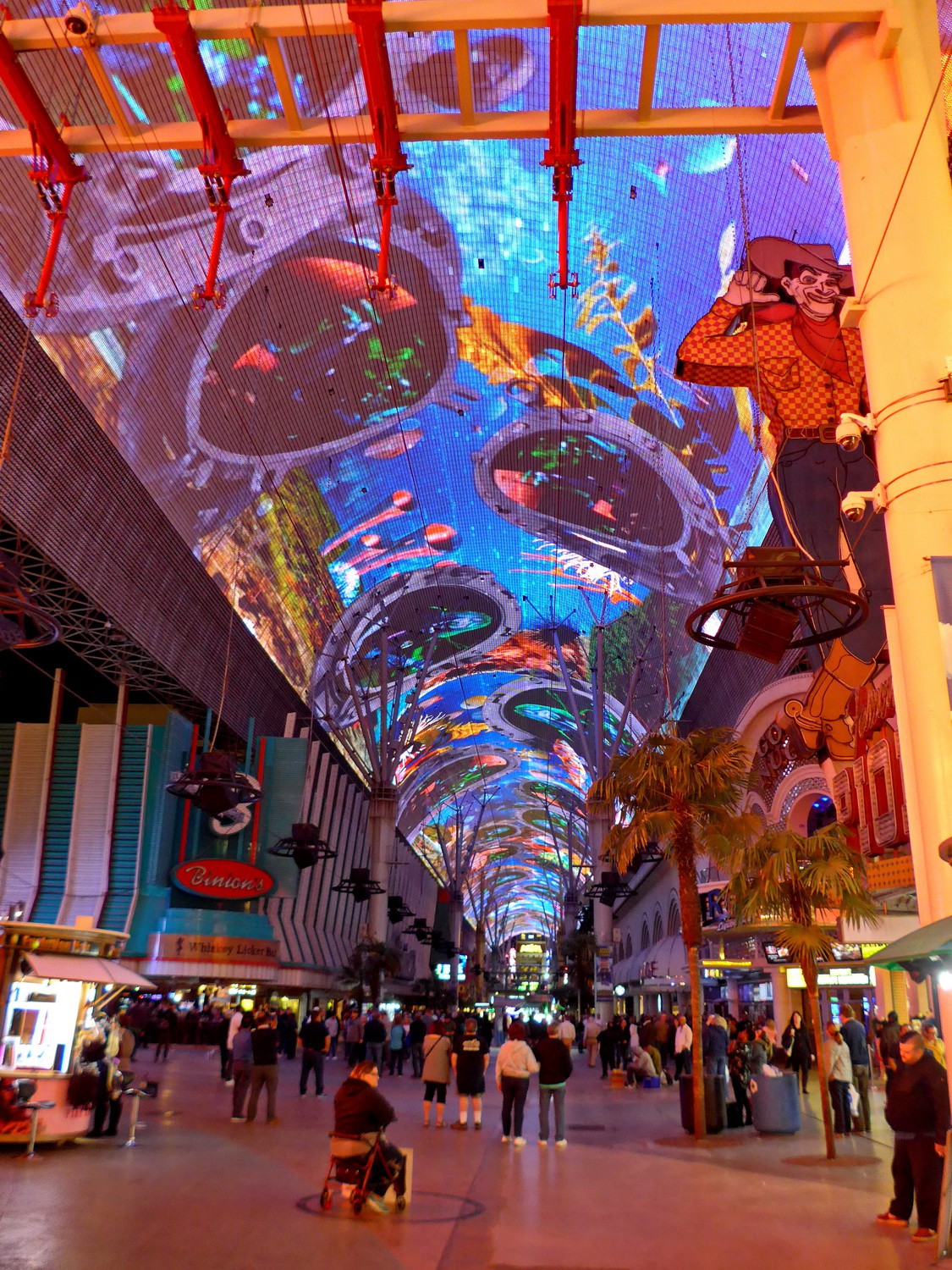 Fremont Street Experience in the center of Las Vegas